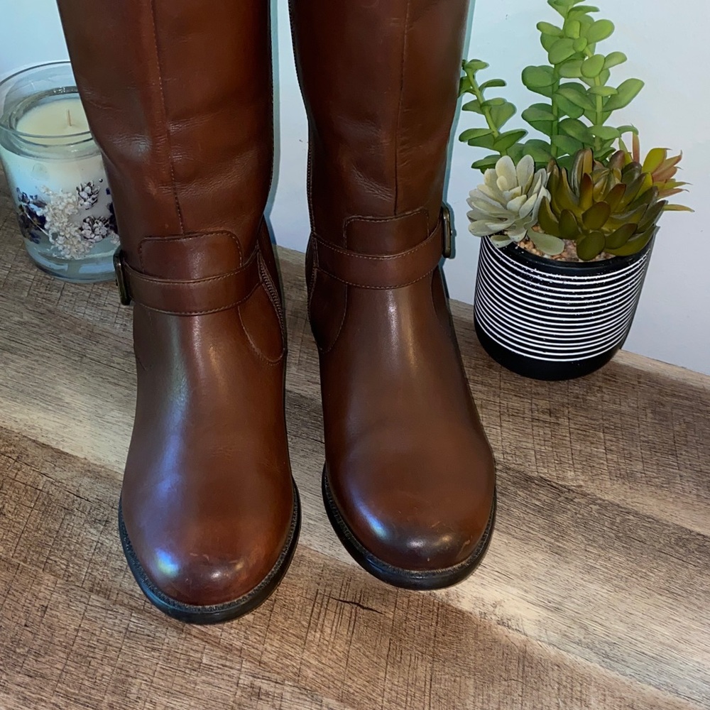 Clarks Plaza Pilot Tall Riding Boots Just Below the Knee Size 11 - Picture 5 of 16